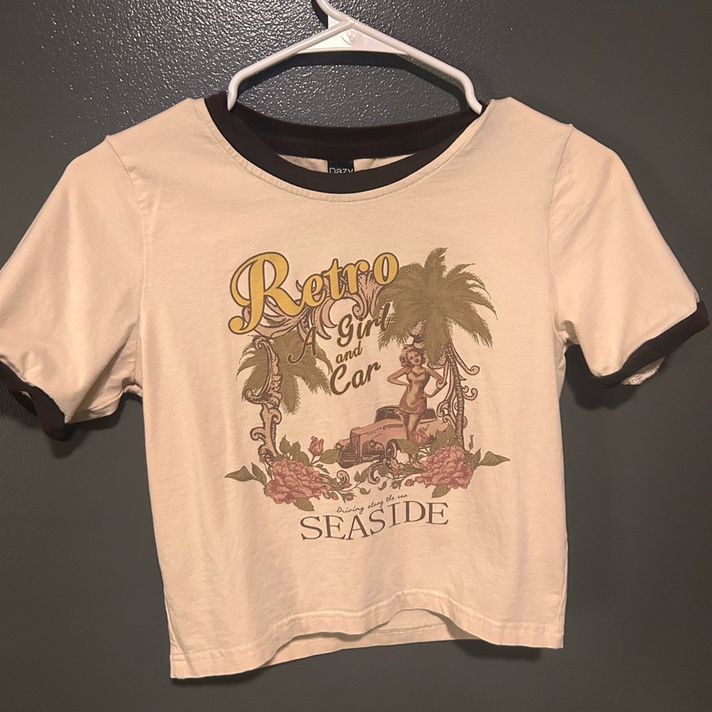 Retro Graphic  T-Shirt - Cream